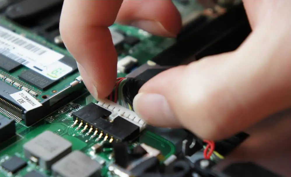 Disconnect the battery connector