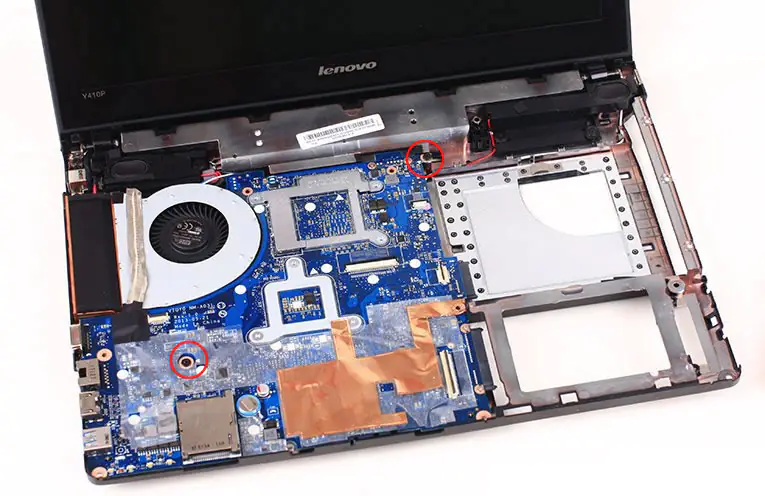 Remove the motherboard