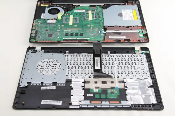 Keyboard and touchpad