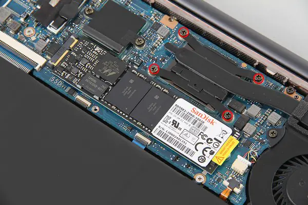Remove the four screws