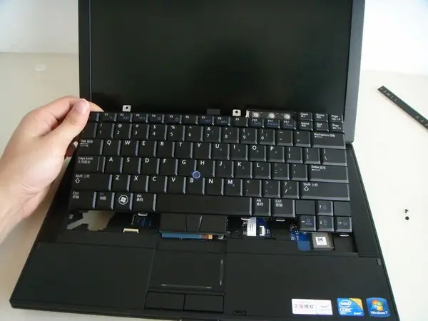 Disconnect the keyboard cable