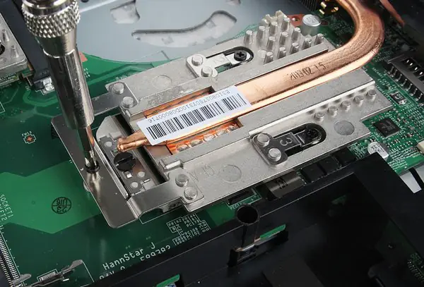 Remove the heat sink