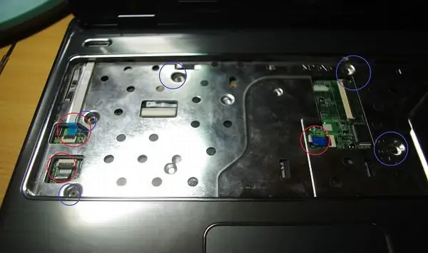 Remove the five screws