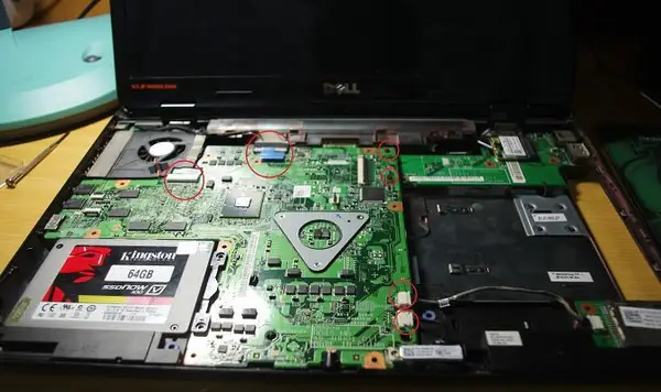 Remove the two screws