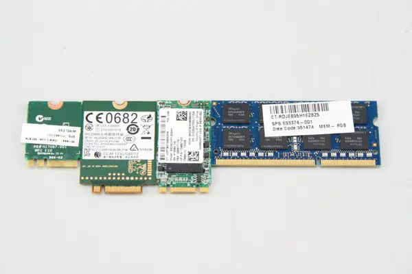 Wireless card, 3G module, RAM module, and SSD