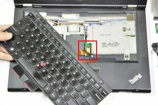 Disconnect the keyboard cable