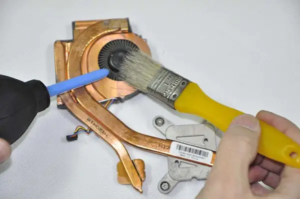 Clean the cooling fan