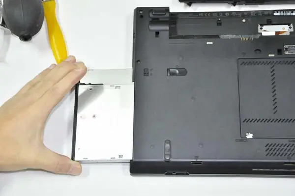 Remove the DVD drive