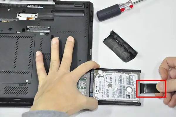 Pull out the hard drive