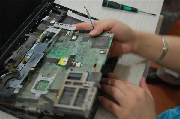 Lift the motherboard