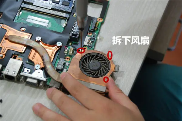 Remove the three screws
