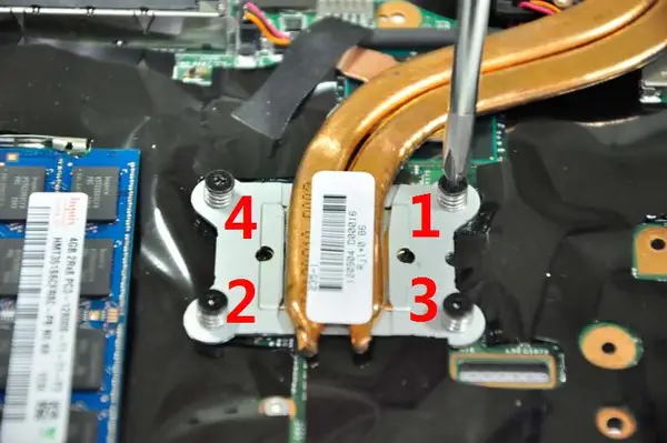Remove the four screws