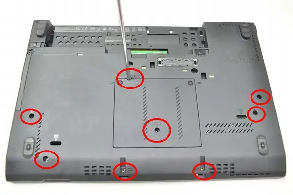 Remove the eight screws