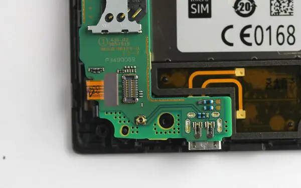 Disconnect the touch keyboard cable