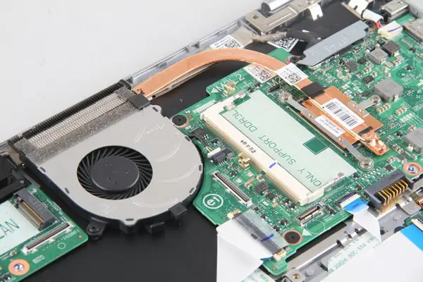 Remove the heat sink and cooling fan