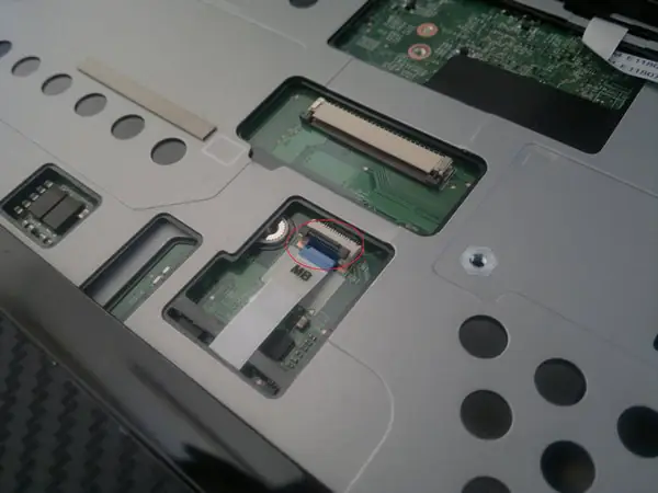 Disconnect the touchpad cable