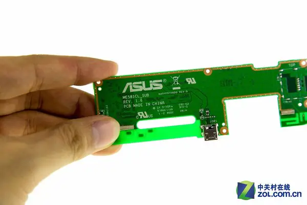 The back of the small circuit board