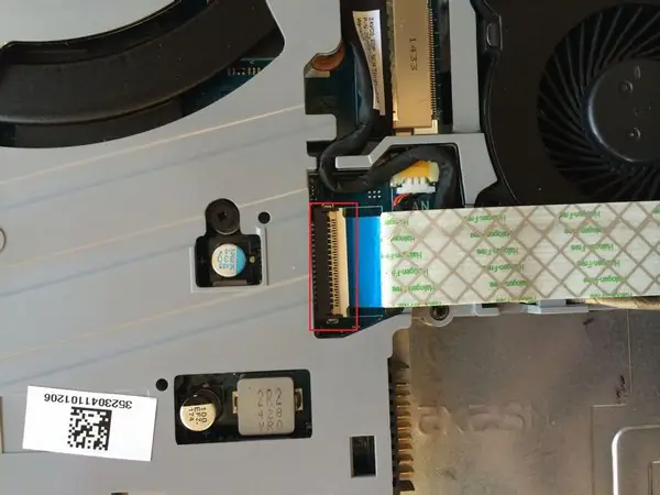 Disconnect the white cable