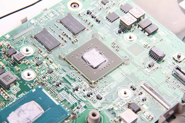 Close-up of the graphics card