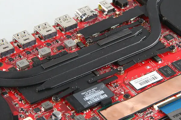 HP Omen 15 heatsink