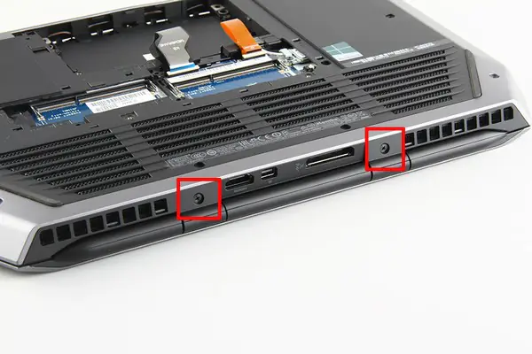 Remove the two screws