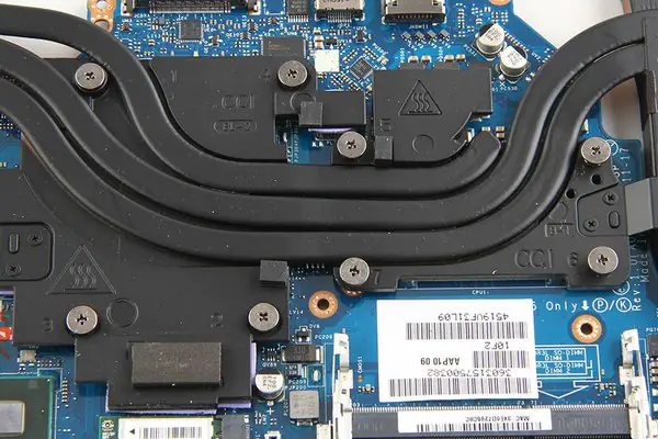 Remove all screws securing the heat sink