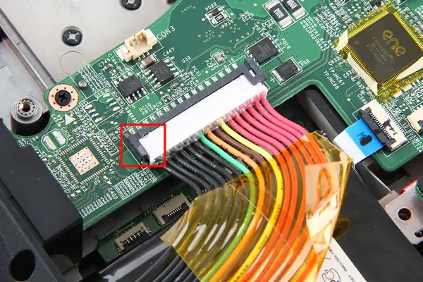 Disconnect the battery connector