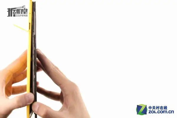 Continue to separate the back cover with your hands
