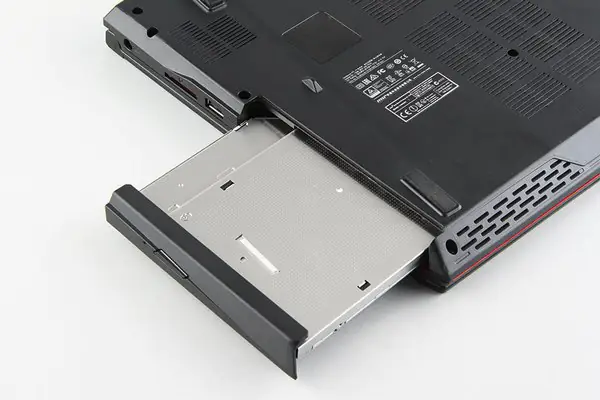 Pull out the optical drive