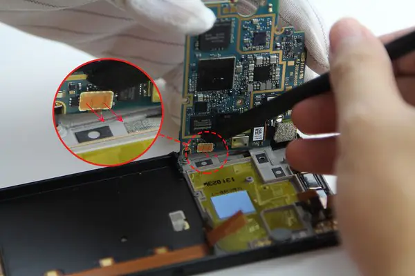 Disconnect the button cable