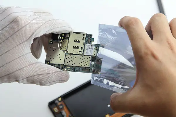Put the motherboard into an antistatic bag