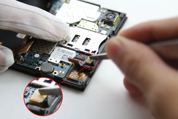 Connect the touch cable
