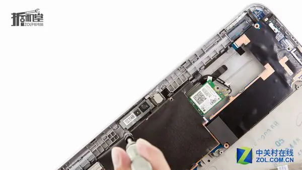 Remove the six screws securing the camera