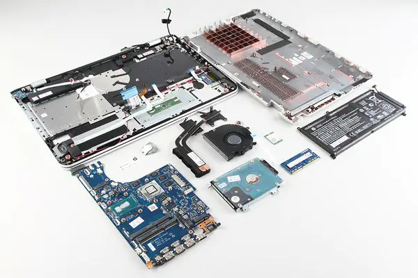HP Envy 15-ae000 internal parts