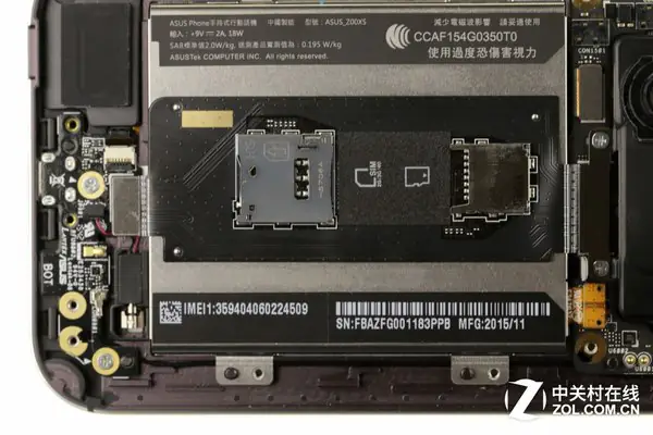 SIM card slot and TF card slot