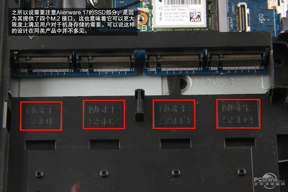 Alienware 17 R2 M.2 SSD slots