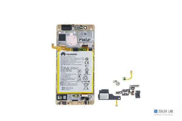 Remove the sub-board, audio jack, and vibrator