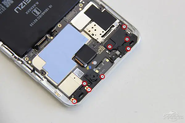 Remove the eight screws that secure the plastic piece