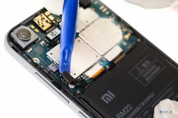 Disconnect the battery connector