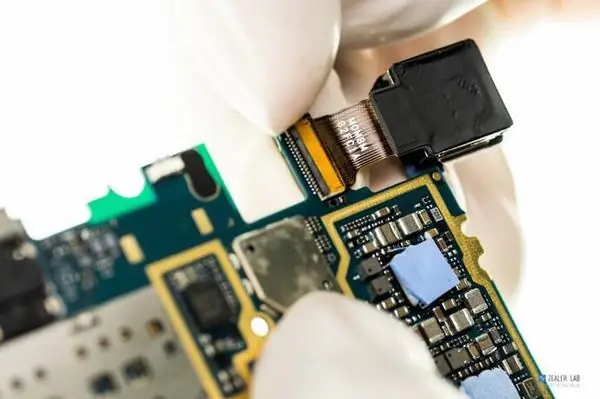 Disconnect the rear camera connector