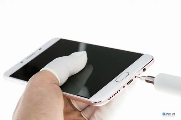 Remove the two screws beside the Micro-USB port