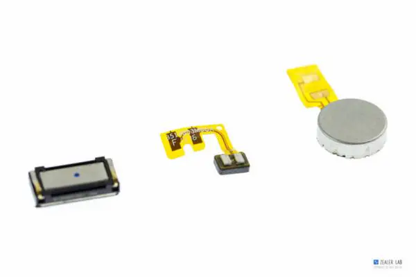 Remove the handset, LED button, and vibration motor