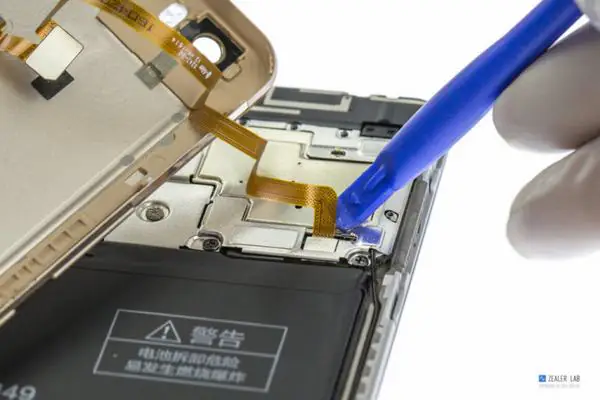 Disconnect the fingerprint recognition module cable