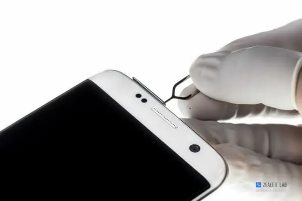 Remove the SIM card tray