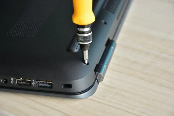 Remove all visible screws from the bottom cover
