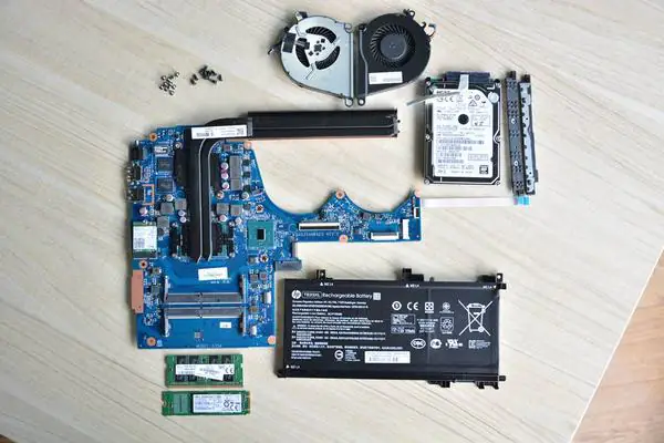 HP Omen 15-ax000 internal parts