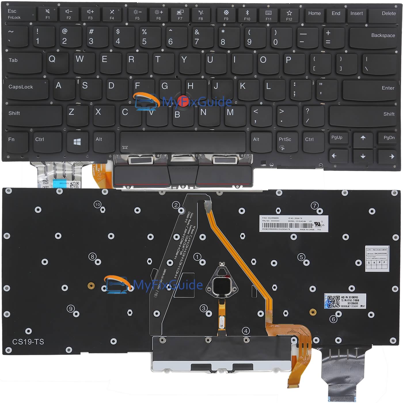 Keyboard for Lenovo ThinkPad X1 Carbon 5th 6th 7th 8th 9th th
