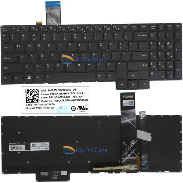 RGB Keyboard for Lenovo Legion 5 15ARH05