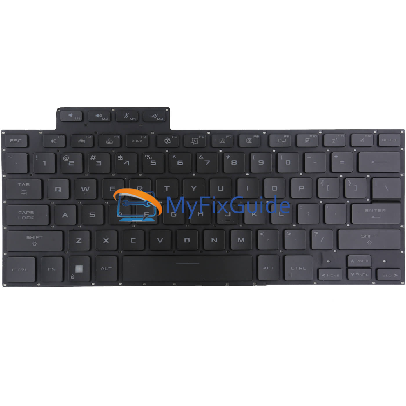 thumbnail image 2 of GV302 US/Russian Backlit Keyboard For ASUS ROG FLOW X13 GV302X GV302XA GV302XI GV302Q GV302R GV302UX 2023 2 of 9