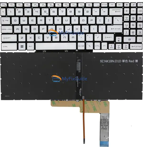 White Keyboard for MSI Sword 17 White Keyboard for MSI Sword 17